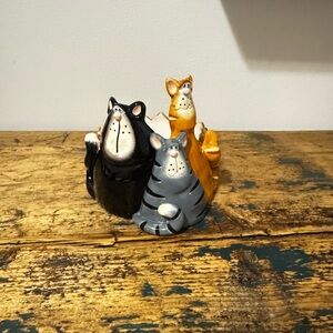 Ceramic Cat Figurine Planter